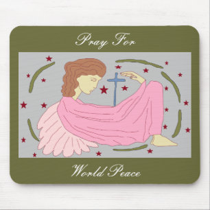 pray for world peace mouse pad