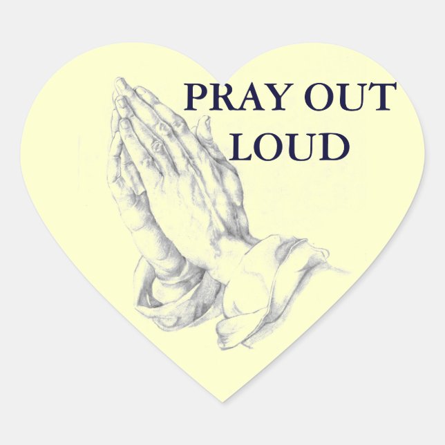 PRAY HEART STICKER (Front)