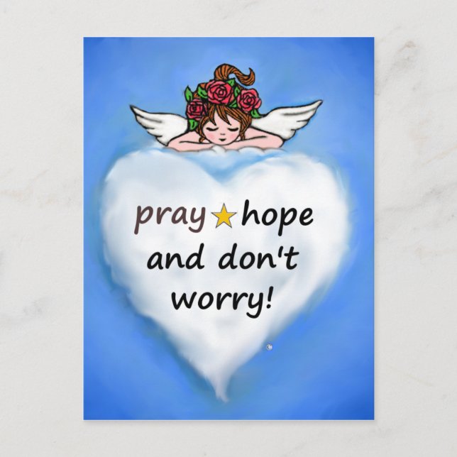 Pray, hope and don't worry! postcard (Front)