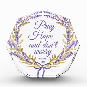 Pray Hope Don't Worry Inspirational Christian Photo Block