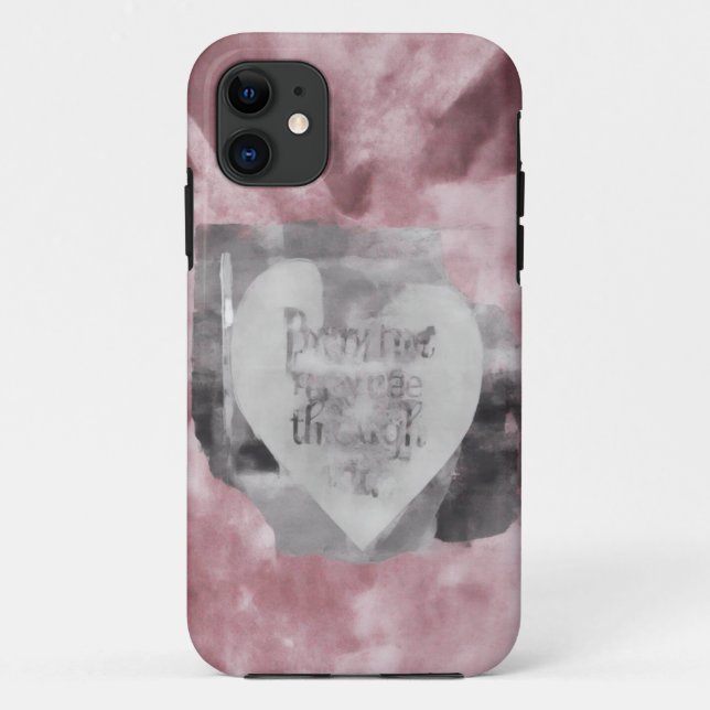 Pray Me Through It Heart Mobile Case (Back)