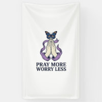Pray More Worry Less Butterfly Christian Shirt_1