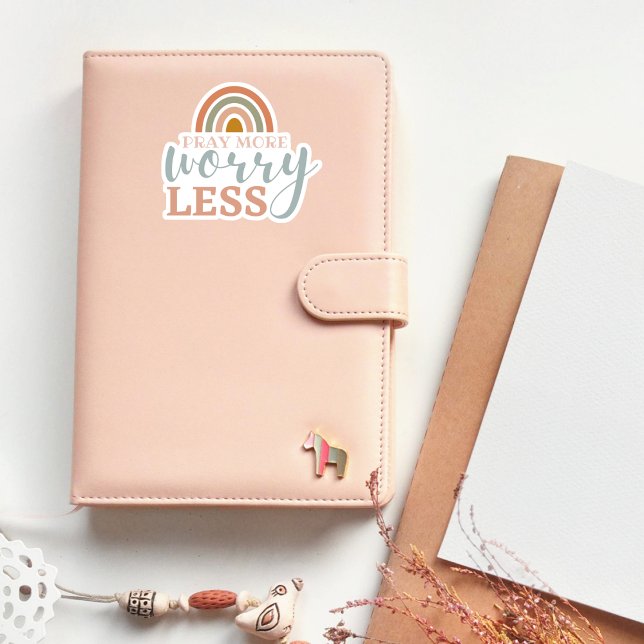 "Pray More Worry Less" Custom-Cut Vinyl Sticker (Creator Uploaded)