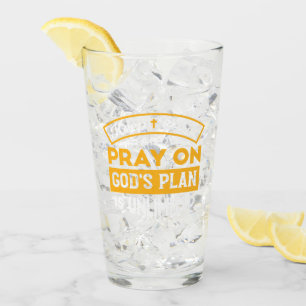 Pray On and Trust God's Unlimited Plan Faith-Based Glass
