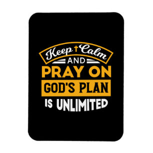Pray On and Trust God's Unlimited Plan Faith-Based Magnet