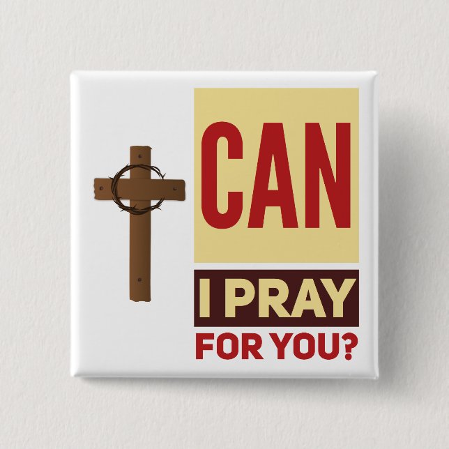 Pray  Square Button (Front)