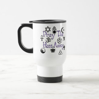 Pray The Hate Away purple Travel Mug