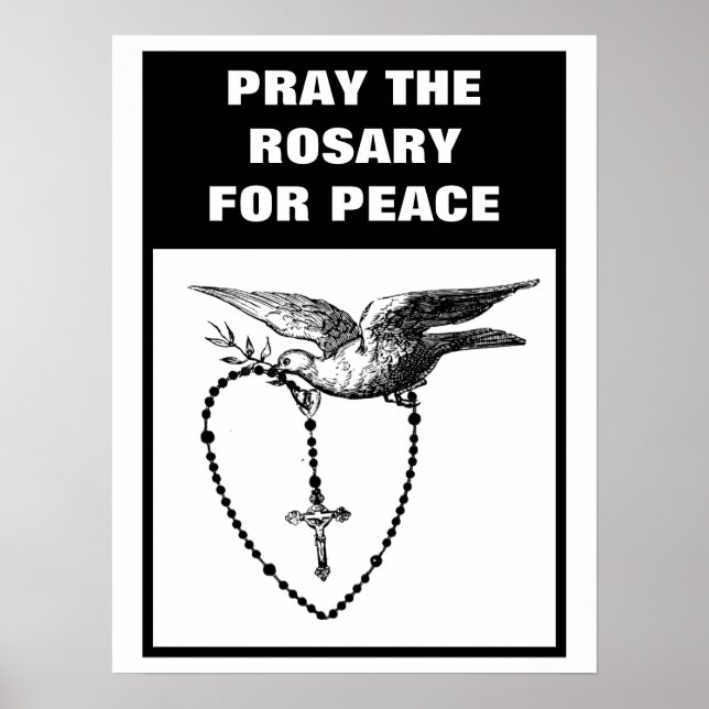 PRAY THE ROSARY FOR PEACE POSTER (Front)