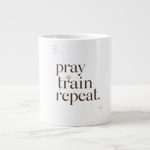 Pray Train Repeat Mug – Christian Fitness Motivati