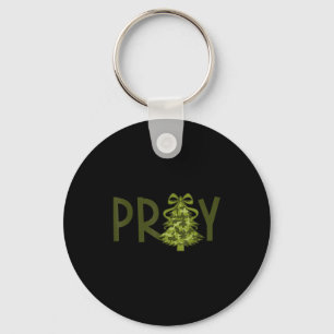 Pray Tree Xmas Camo Christian Christmas Faith Men Key Ring