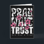 Pray Wait Trust God Has A Plan Christian Faith  Card<br><div class="desc">Pray Wait Trust God Has A Plan Christian Faith</div>