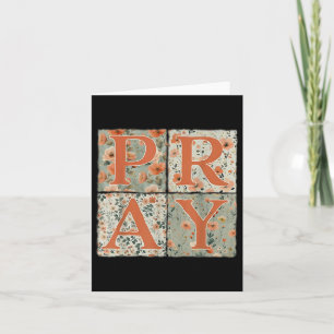 Pray Wildflower Christian Jesus Autumn Fall Thanks Card