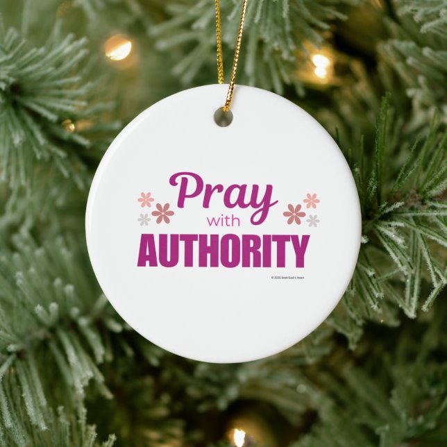 Pray with Authority - Pink - Ornament (Tree)