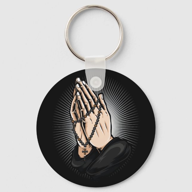 Pray with Komboskini Orthodox Key Ring (Front)