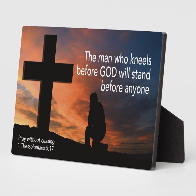 PRAY WITHOUT CEASING 1 Thessalonians 5:17 Plaque (Side)