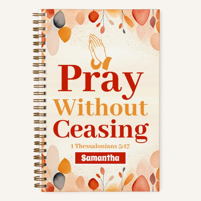 Pray without ceasing Boho Christian Journal (Front)