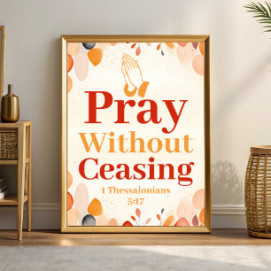 Pray without ceasing Boho Christian Wall Art print