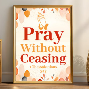 Pray without ceasing Boho Christian Wall Art print