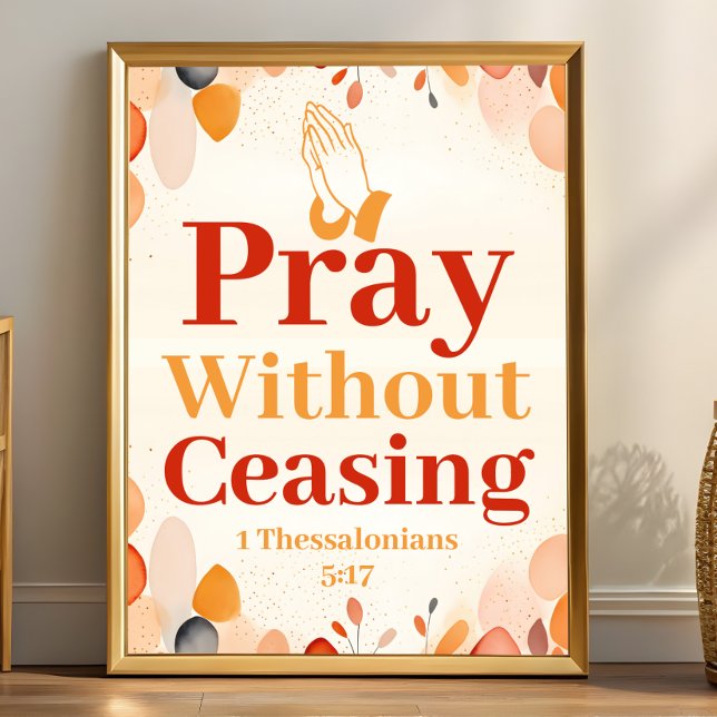 Pray without ceasing Boho Christian Wall Art print (Creator Uploaded)