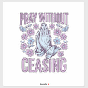 Pray Without Ceasing Floral Praying Hands Shirt_1