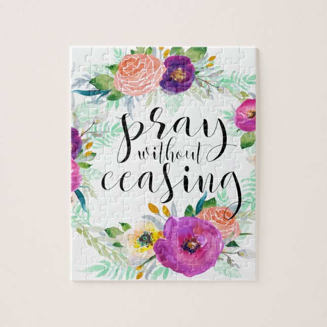Pray Without Ceasing Jigsaw Puzzle (Vertical)