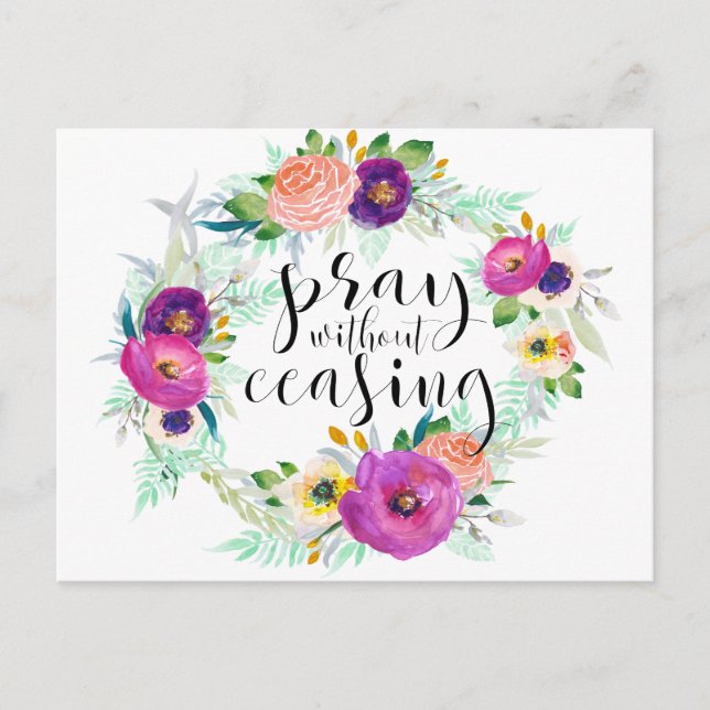 Pray Without Ceasing Postcard (Front)