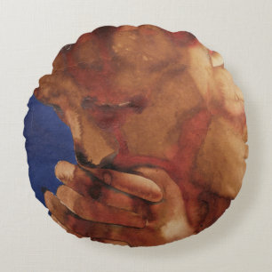 Prayer 1981 round cushion