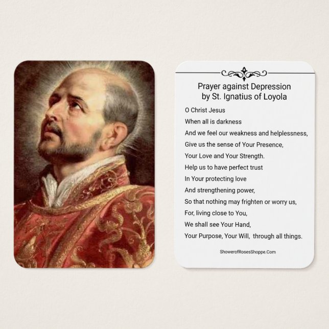 Prayer against Depression St. Ignatius Loyola (Front & Back)
