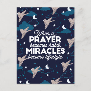 Prayer and Miracles Quotes Postcard