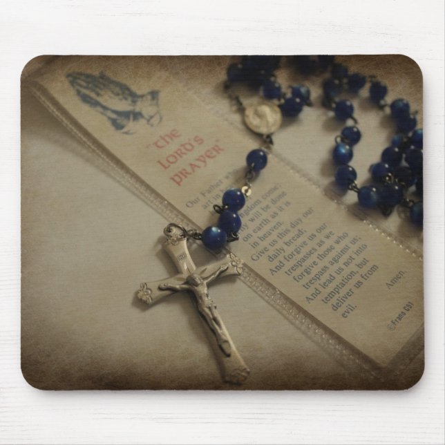 Prayer and Rosary Mouse Pad (Front)