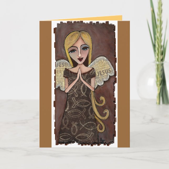 Prayer Angel - greeting card (Front)