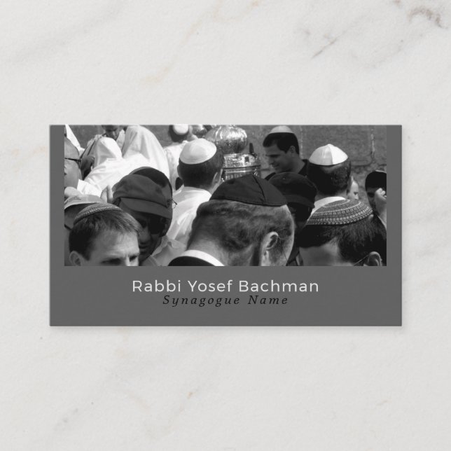 Prayer at the Synagogue, Judaism, Religious Business Card (Front)