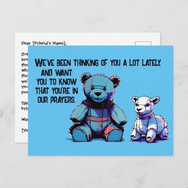Prayer-Bear postcard (Front/Back)