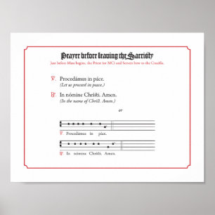 Prayer before Leaving the Sacristy Poster