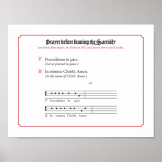 Prayer before Leaving the Sacristy Poster