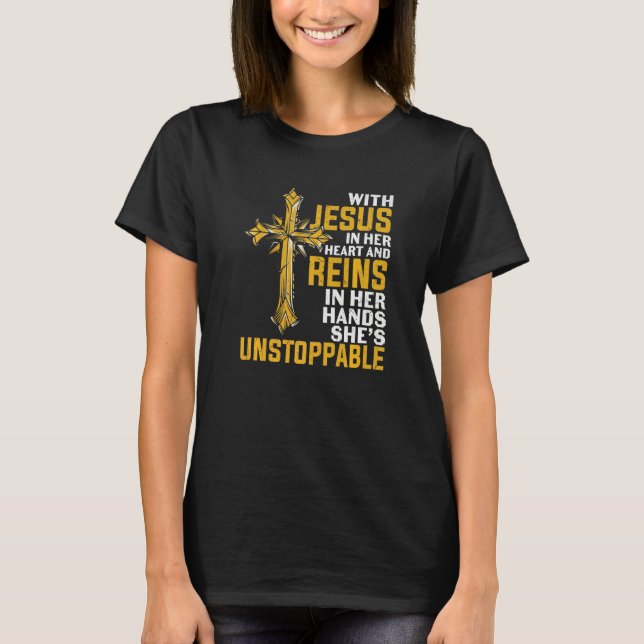 prayer bible Verse religious jesus in her heart T-Shirt (Front)