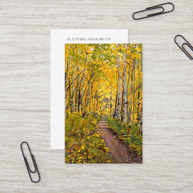 Prayer Blessing Memorial Card (Front/Back In Situ)