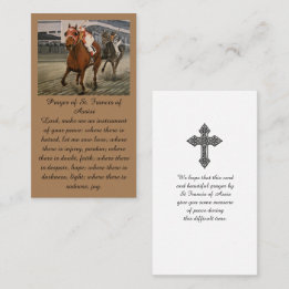 Prayer by St. Francis of Assisi Sympathy Card