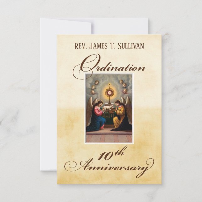 Prayer Card Name 10th Ordination Anniversary Altar (Front)