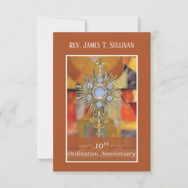 Prayer Card Name 10th Ordination Anniversary Host (Front)