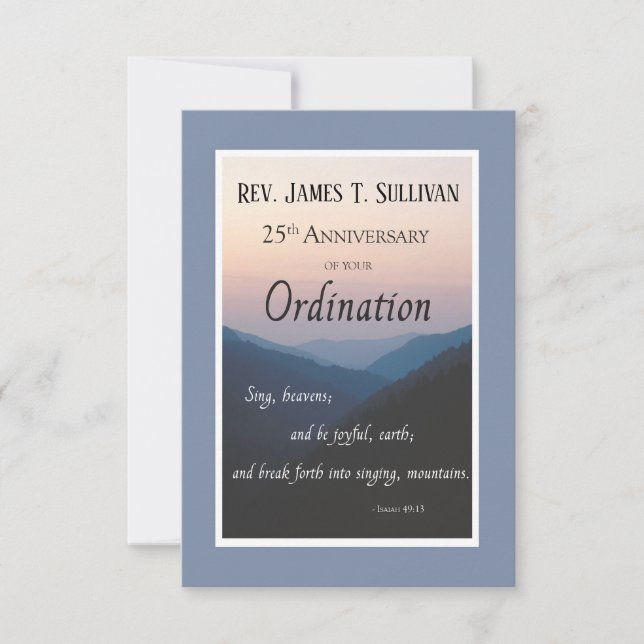Prayer Card Name 25th Ordination Anniversary (Front)