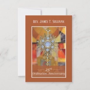 Prayer Card Name 25th Ordination Anniversary Host