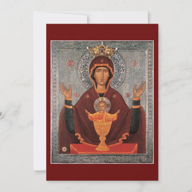 prayer card of Mother of God-Inexhaustible Chalice (Front)