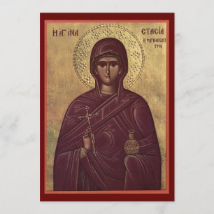 prayer card of St. Anastasia