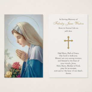 Prayer Cards | Beautiful Virgin Mary