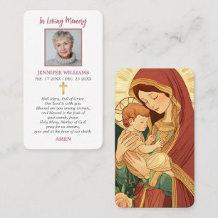 Prayer Cards Blessed Virgin Mary and Infant Jesus