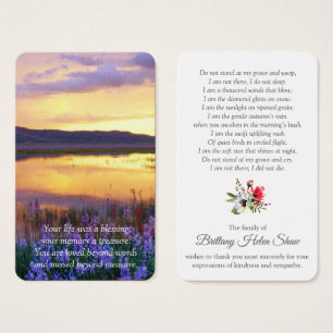 Prayer Cards   Floral Lake