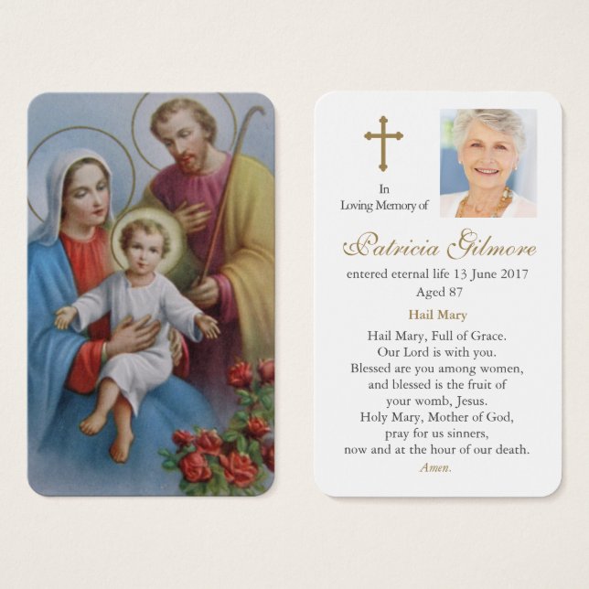 Prayer Cards | Holy Family (Front & Back)