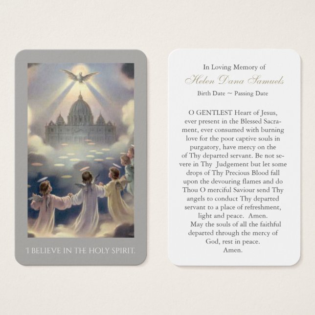 Prayer Cards | I Believe In The Holy Spirit (Front & Back)
