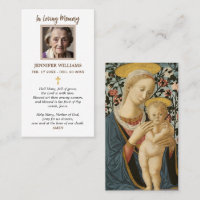 Prayer Cards I Madonna and Child Holy Mother Mary